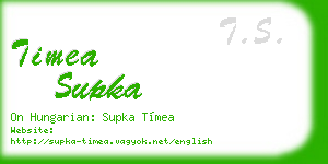 timea supka business card